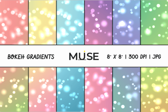 Bokeh Gradient Digital Paper Set 2: A Practical Evaluation for Digital Designers