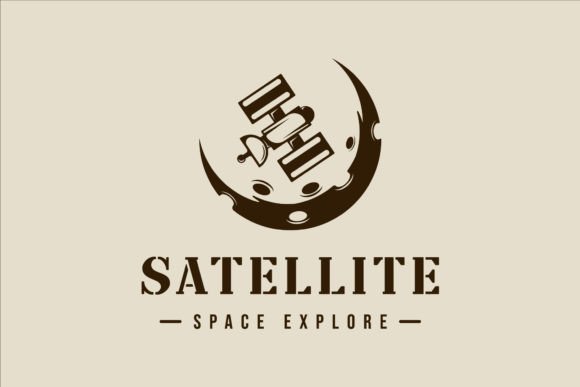 Embracing the Retro Cosmos: Why a Satellite at Moon Logo Vintage Vector is Essential for Modern Branding