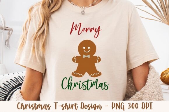 Merry Christmas T-Shirt Design PNG 455