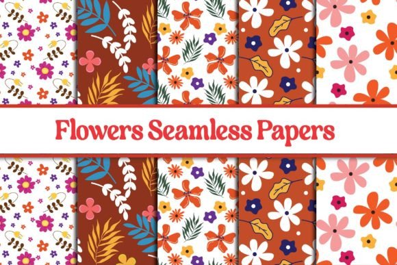 Seamless Flower Paper Pattern Background