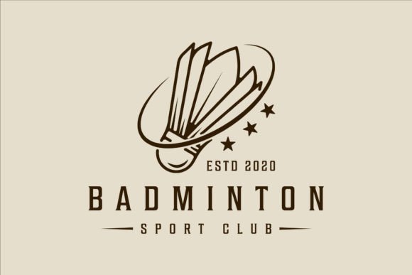 Shuttlecock of Badminton with Star Logo