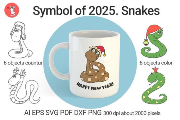 Symbol of 2025. Snakes: Elevate Your Creative Projects