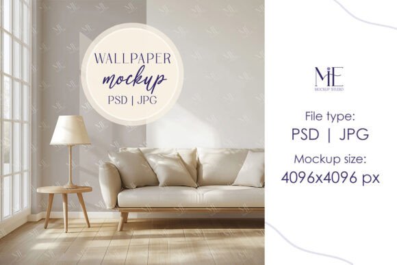 Wallpaper Mockup, Wall Mural Mockup PSD: Streamlining Interior Design Presentations