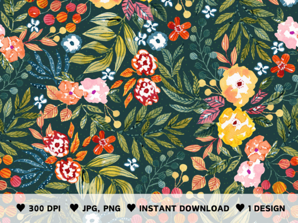 Watercolor Floral Pattern: Elevating Your Designs with Hand-Painted Elegance