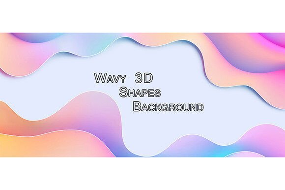 Wavy 3D Shapes Background